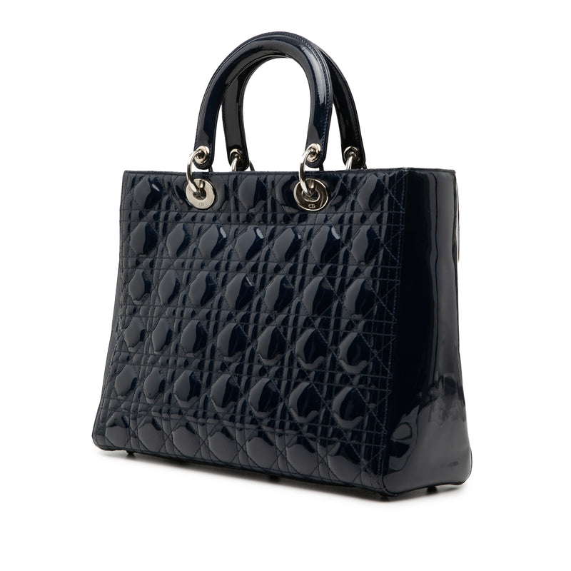 Large Patent Cannage Lady Dior - Image 2
