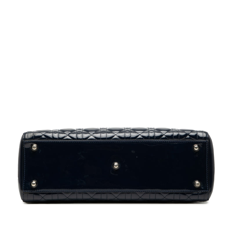 Large Patent Cannage Lady Dior - Image 3