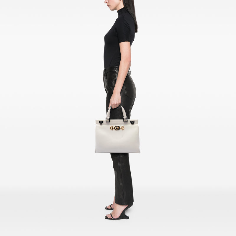 Medium Calfskin Zumi Top Handle Bag - Image 6