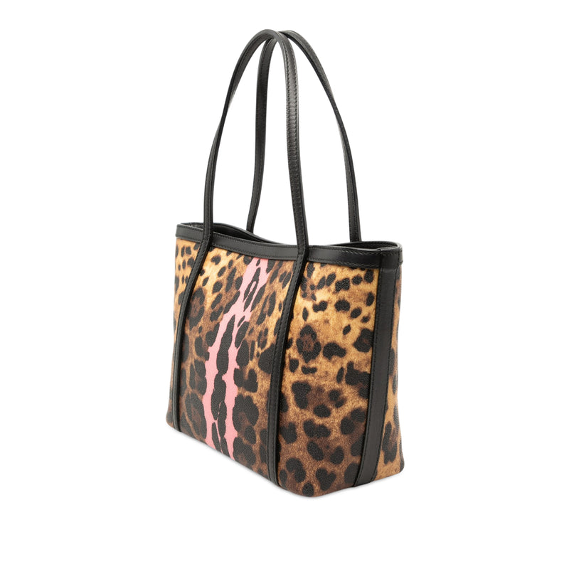 Leopard Print Coated Canvas Miss Escape Tote - Image 2