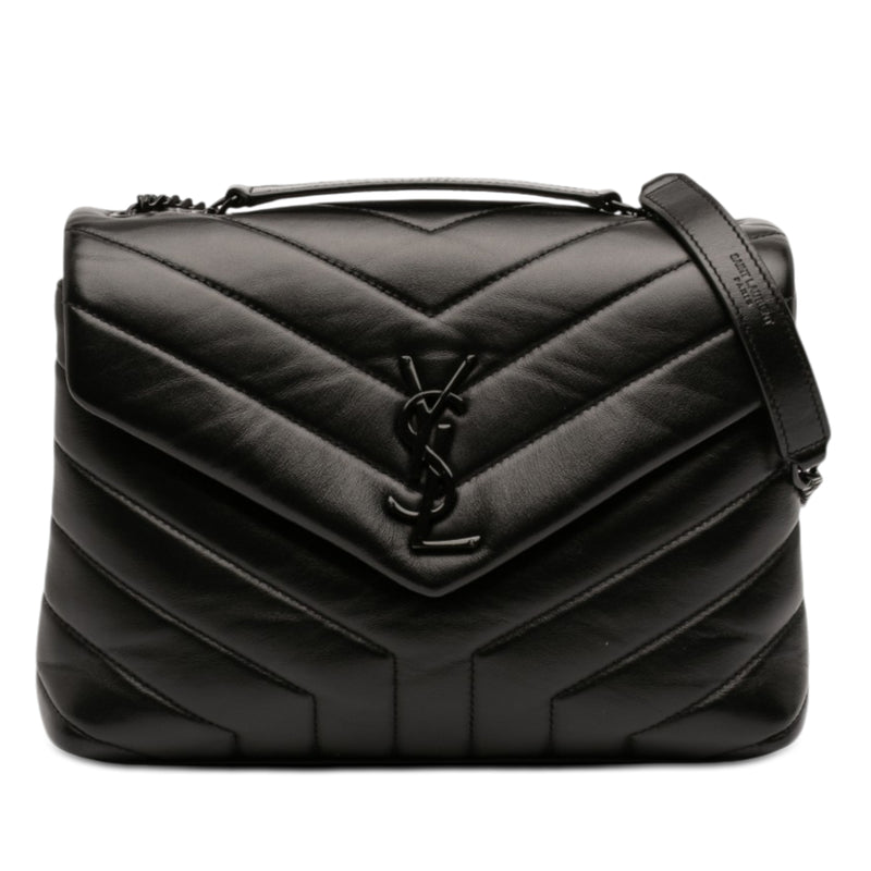 Small Matelasse Calfskin Monogram Monochrome LouLou Shoulder Bag