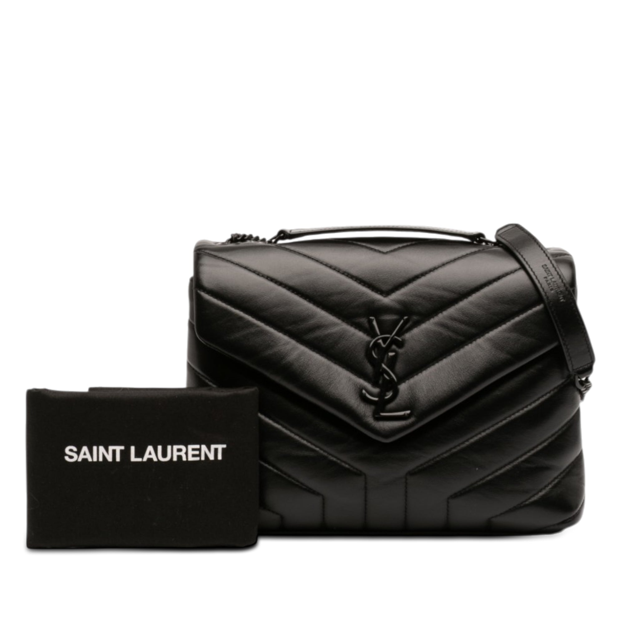 Small Matelasse Calfskin Monogram Monochrome LouLou Shoulder Bag - Image 7
