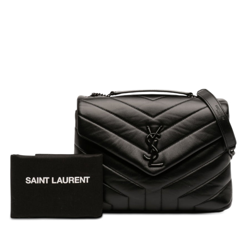 Small Matelasse Calfskin Monogram Monochrome LouLou Shoulder Bag - Image 7