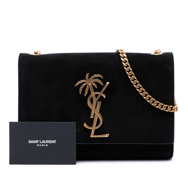 Small Suede Palm Tree Classic Monogram Kate Crossbody - Image 7