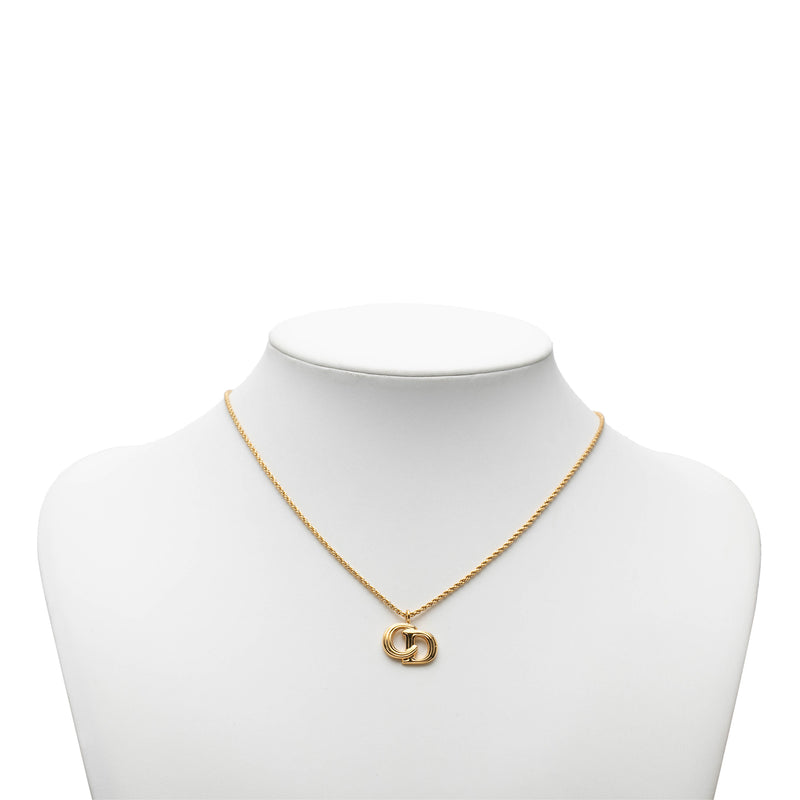 Gold Plated CD Logo Pendant Necklace - Image 6