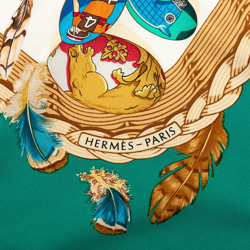 Couvee d Hermes Silk Scarf 90 - Image 3