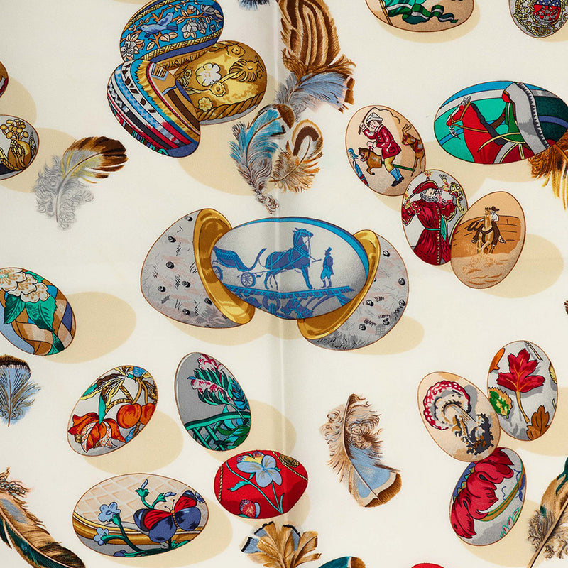 Couvee d Hermes Silk Scarf 90 - Image 7