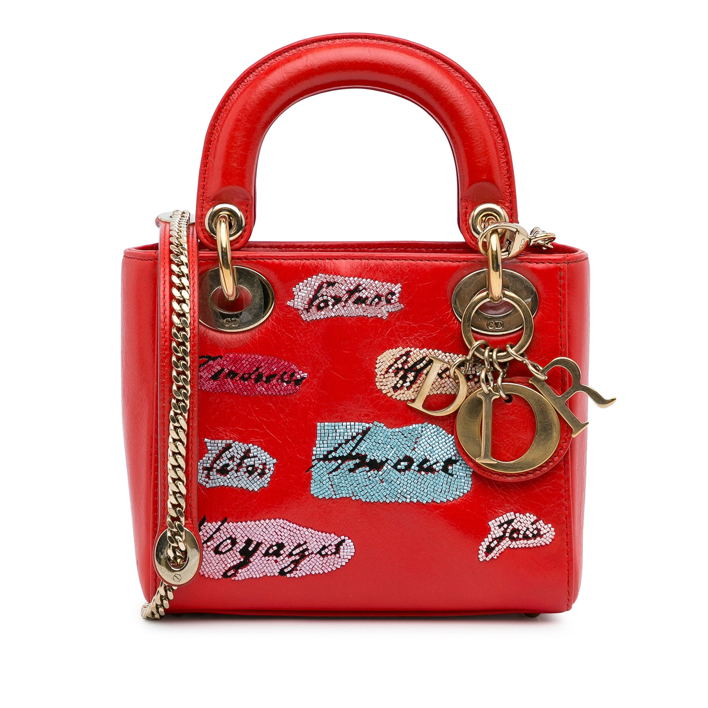 Mini Calfskin Sequin Embellished Lady Dior - Image 1