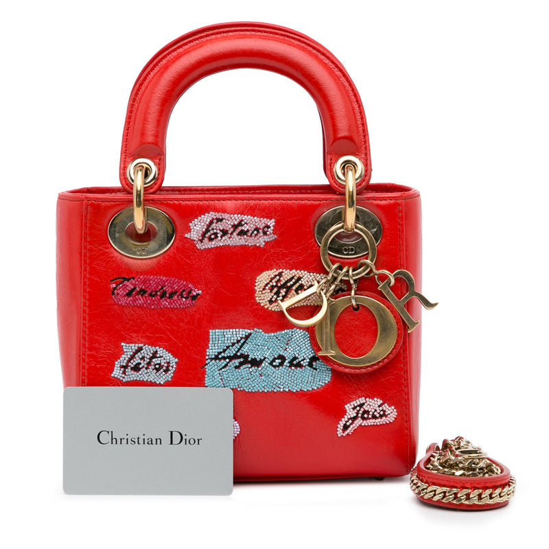 Mini Calfskin Sequin Embellished Lady Dior - Image 10