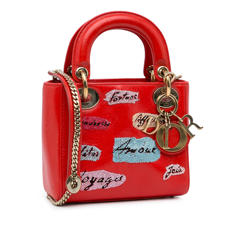 Mini Calfskin Sequin Embellished Lady Dior - Image 2