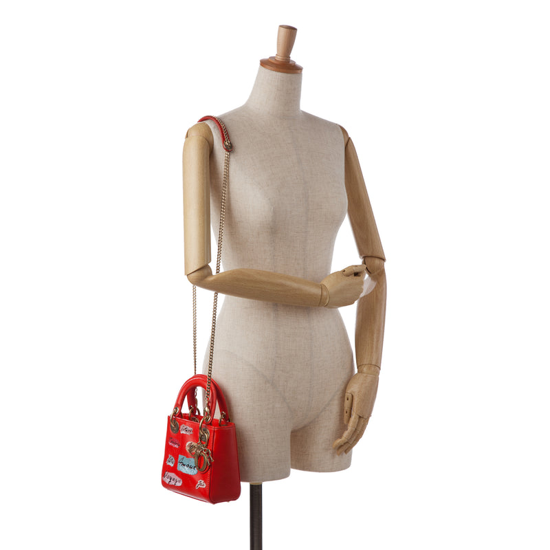 Mini Calfskin Sequin Embellished Lady Dior - Image 9