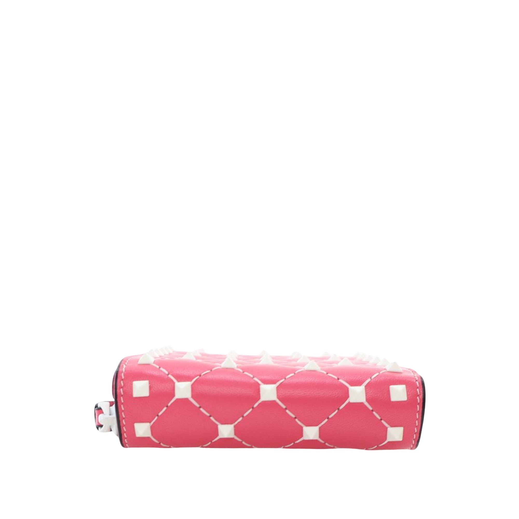 Quilted Lambskin Rockstud Zip Around Compact Wallet - Image 5