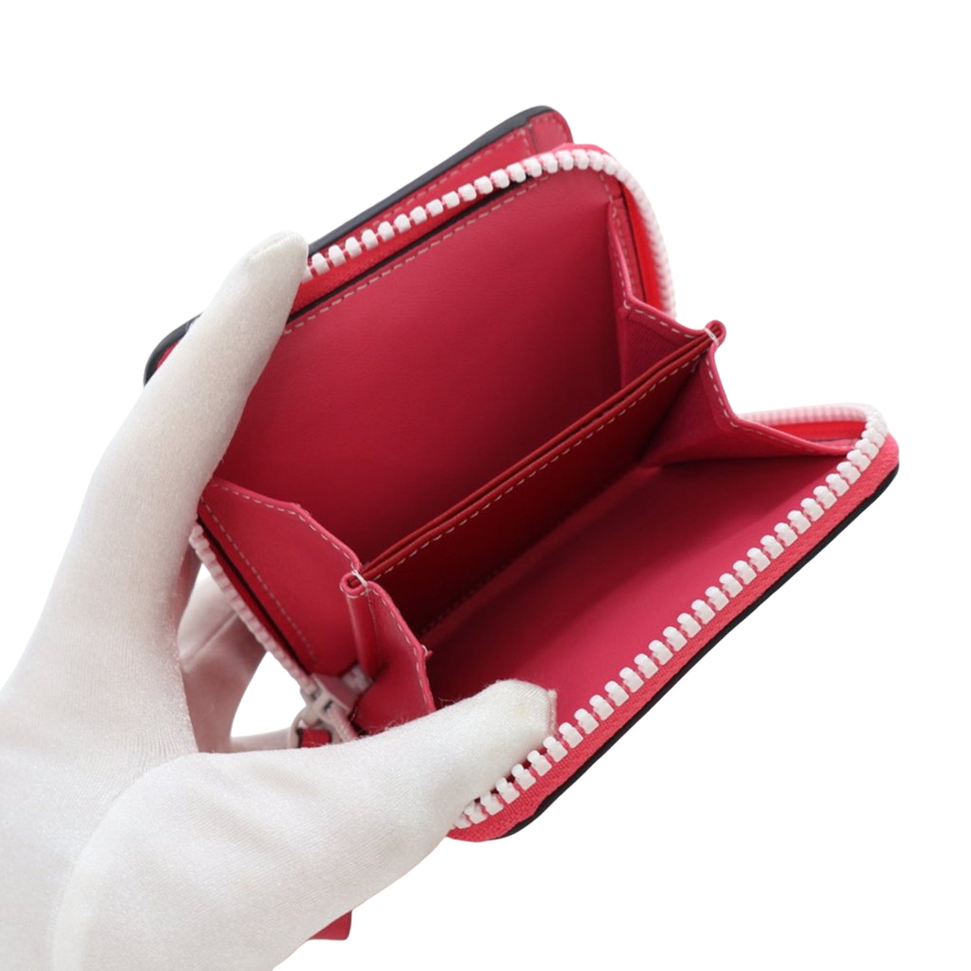 Quilted Lambskin Rockstud Zip Around Compact Wallet - Image 6