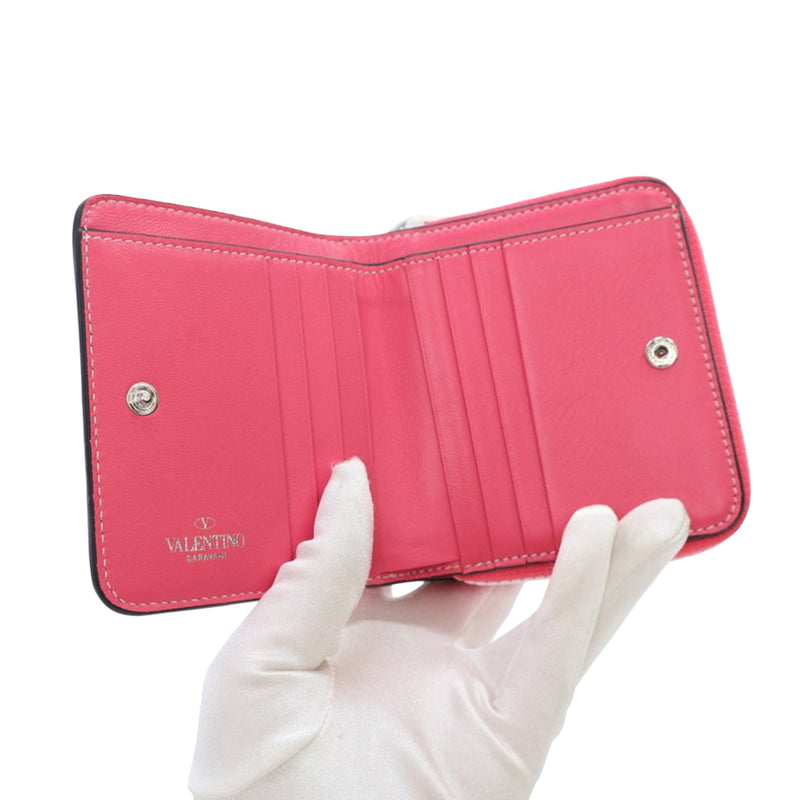 Quilted Lambskin Rockstud Zip Around Compact Wallet - Image 7