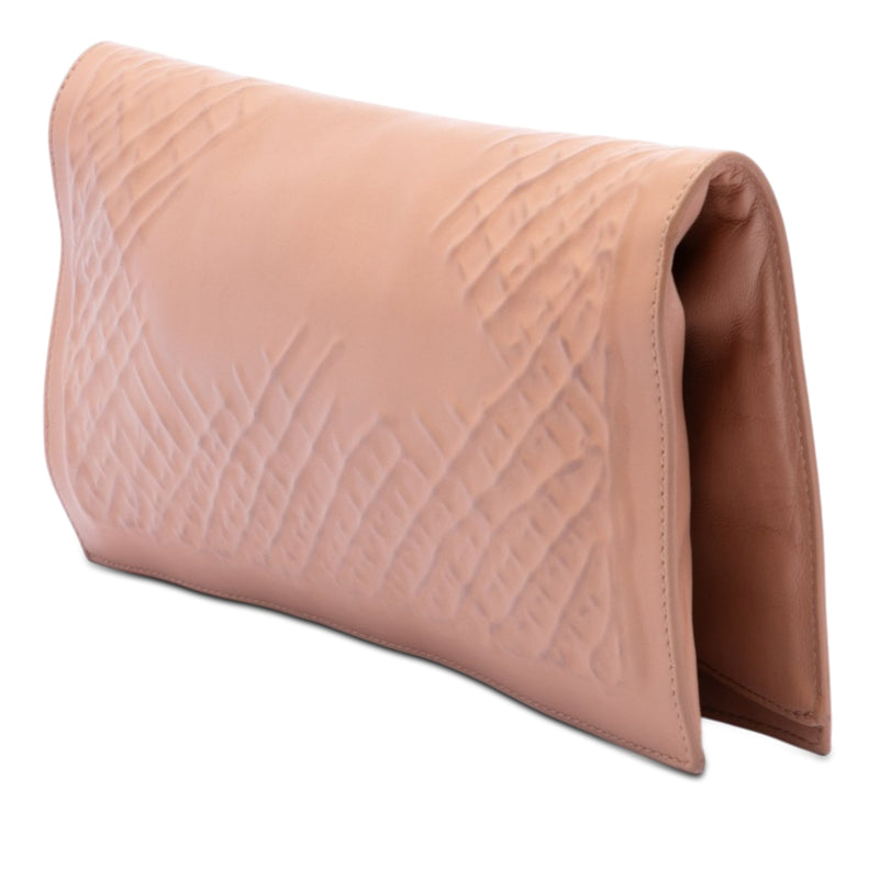 Nappa Embossed Intrecciato Turn Lock Clutch - Image 2