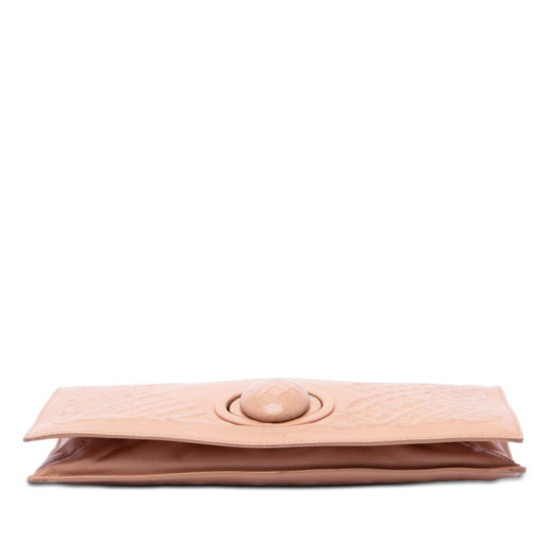 Nappa Embossed Intrecciato Turn Lock Clutch - Image 3