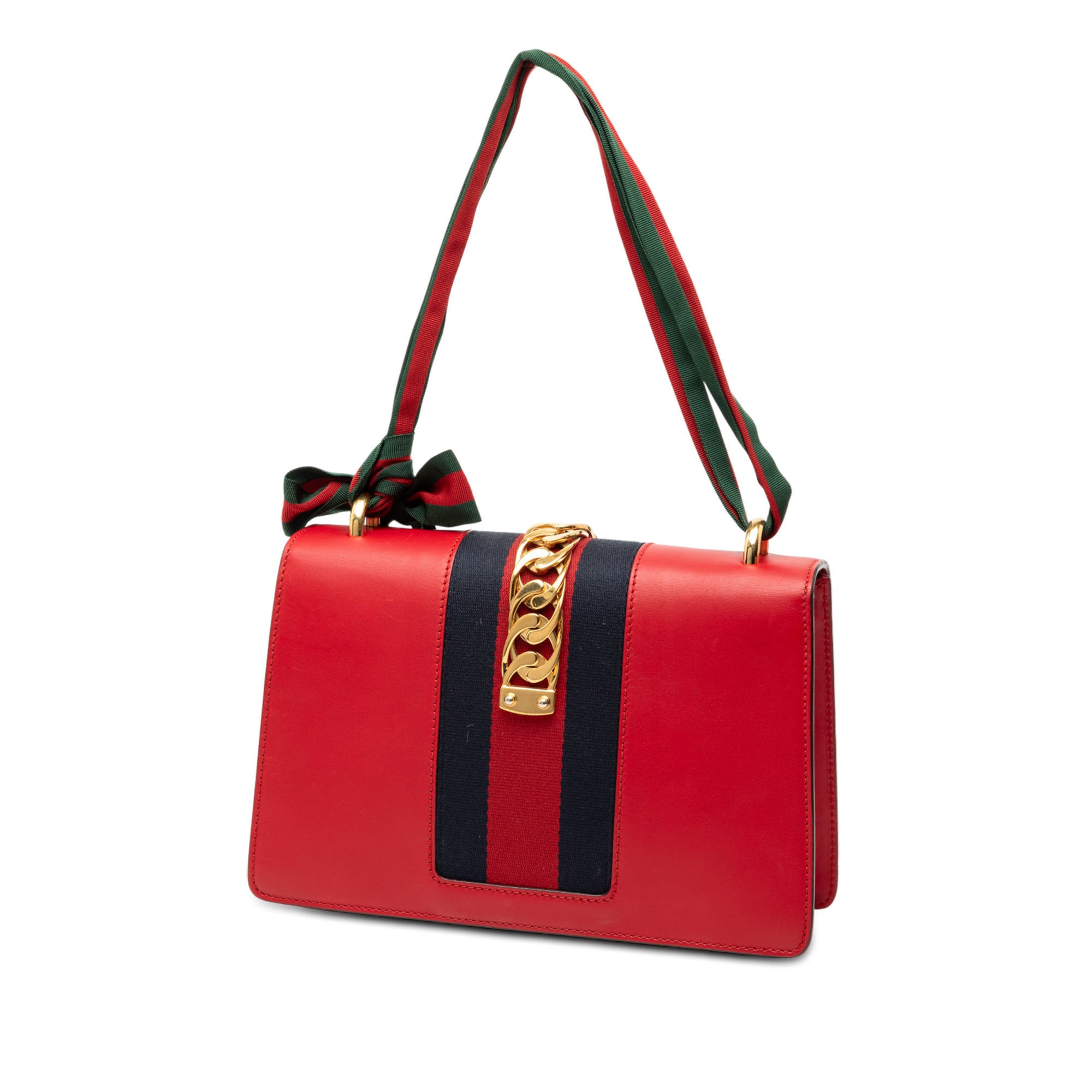 Small Leather Sylvie Web Satchel - Image 2
