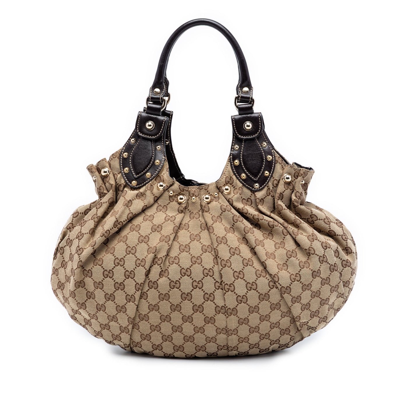 GG Canvas Studded Pelham Hobo Bag - Image 1