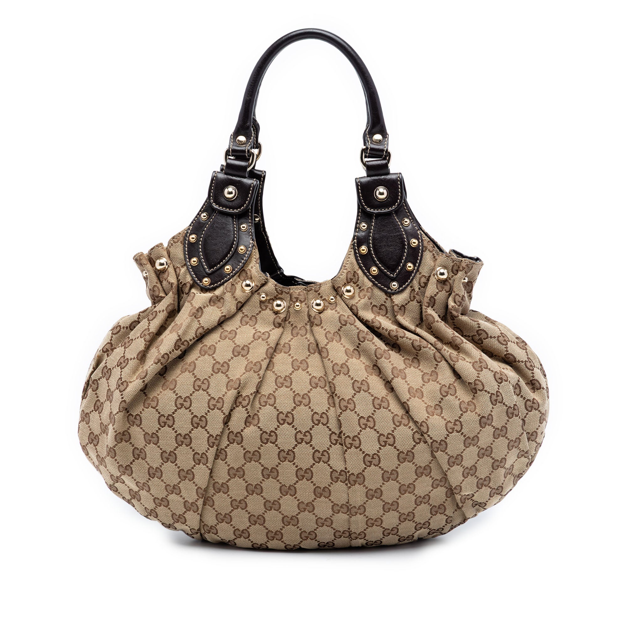 GG Canvas Studded Pelham Hobo Bag - Image 1