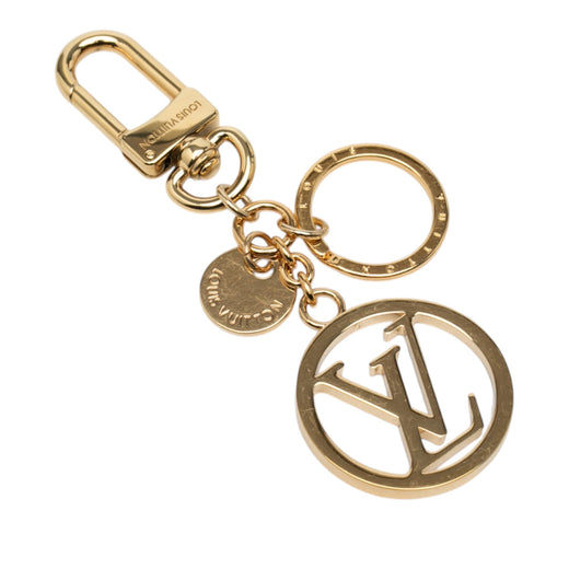 Gold Plated LV Circle Key Holder and Bag Charm - Image 1