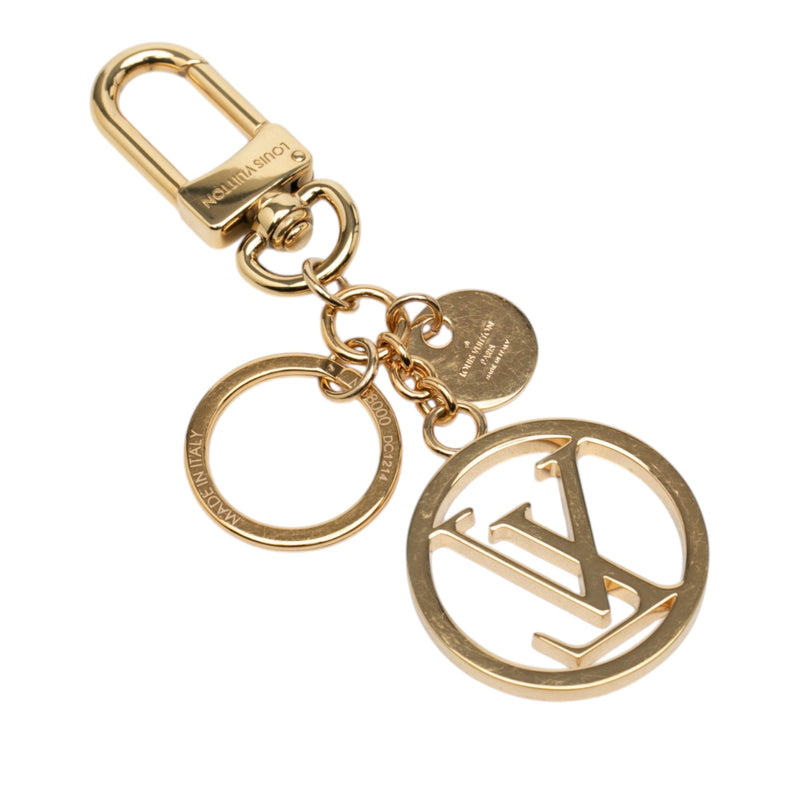 Gold Plated LV Circle Key Holder and Bag Charm - Image 2