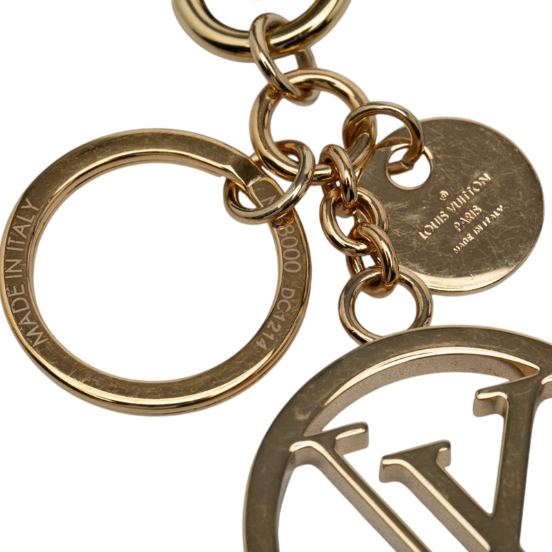 Gold Plated LV Circle Key Holder and Bag Charm - Image 3