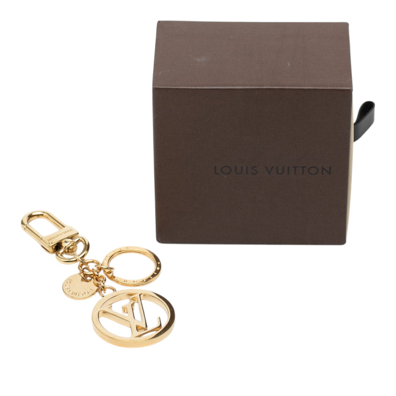 Gold Plated LV Circle Key Holder and Bag Charm - Image 6