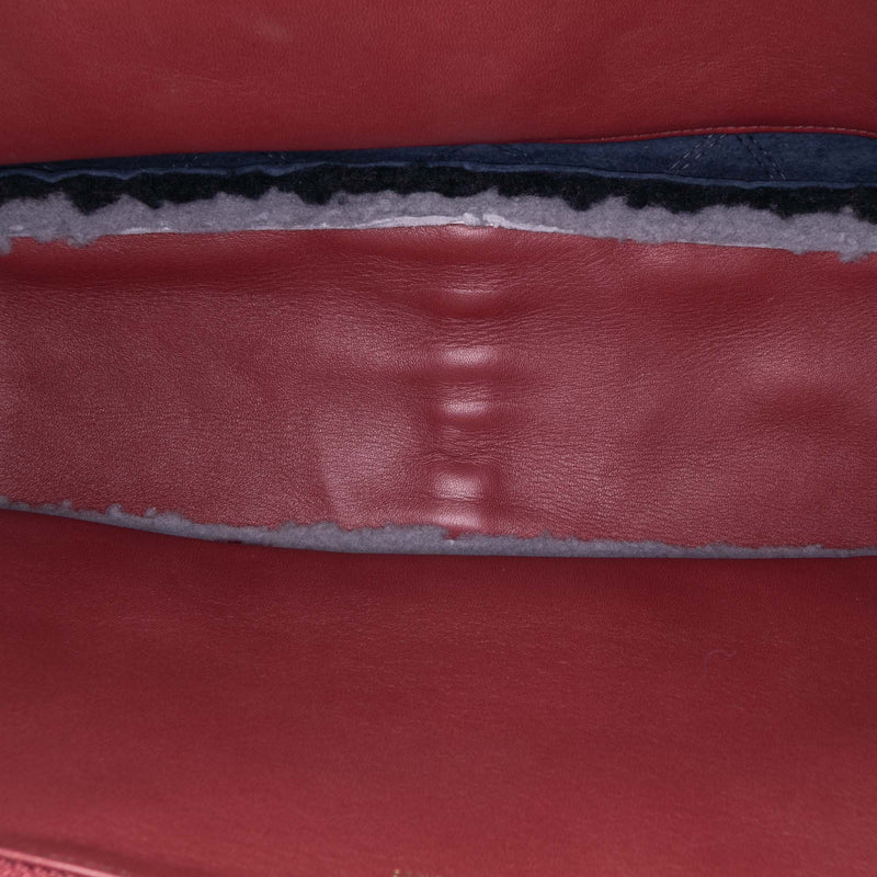 Medium Tricolor CC Quilted Shearling Single Flap - Image 4