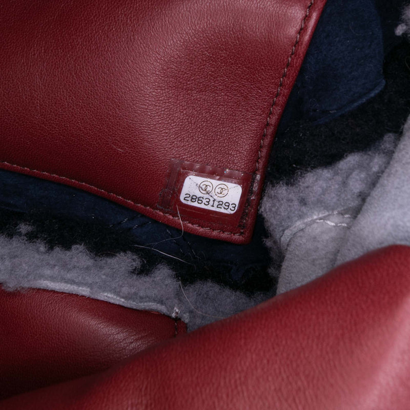 Medium Tricolor CC Quilted Shearling Single Flap - Image 6