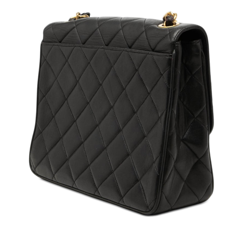 XL CC Quilted Lambskin Square Single Flap - Image 2