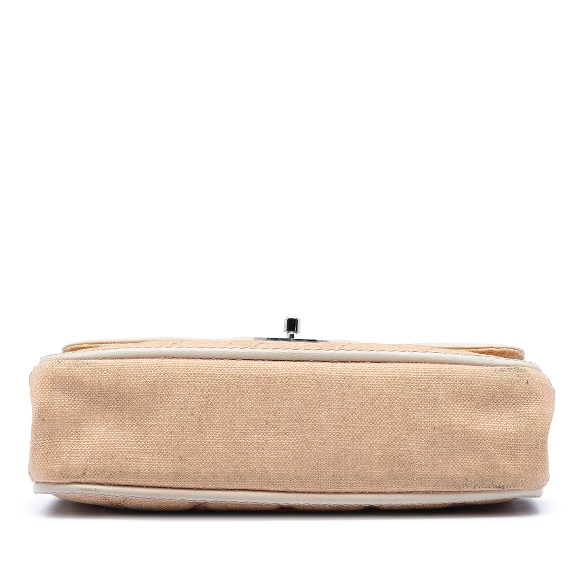 Medium Classic Canvas Lambskin Trimmed Double Flap - Image 3
