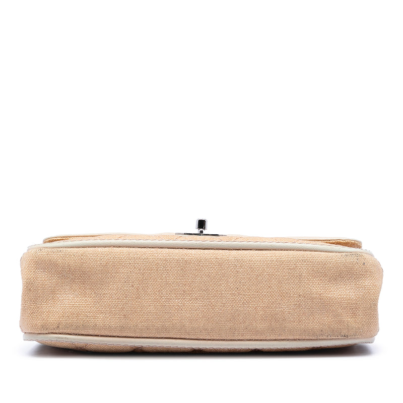 Medium Classic Canvas Lambskin Trimmed Double Flap - Image 3
