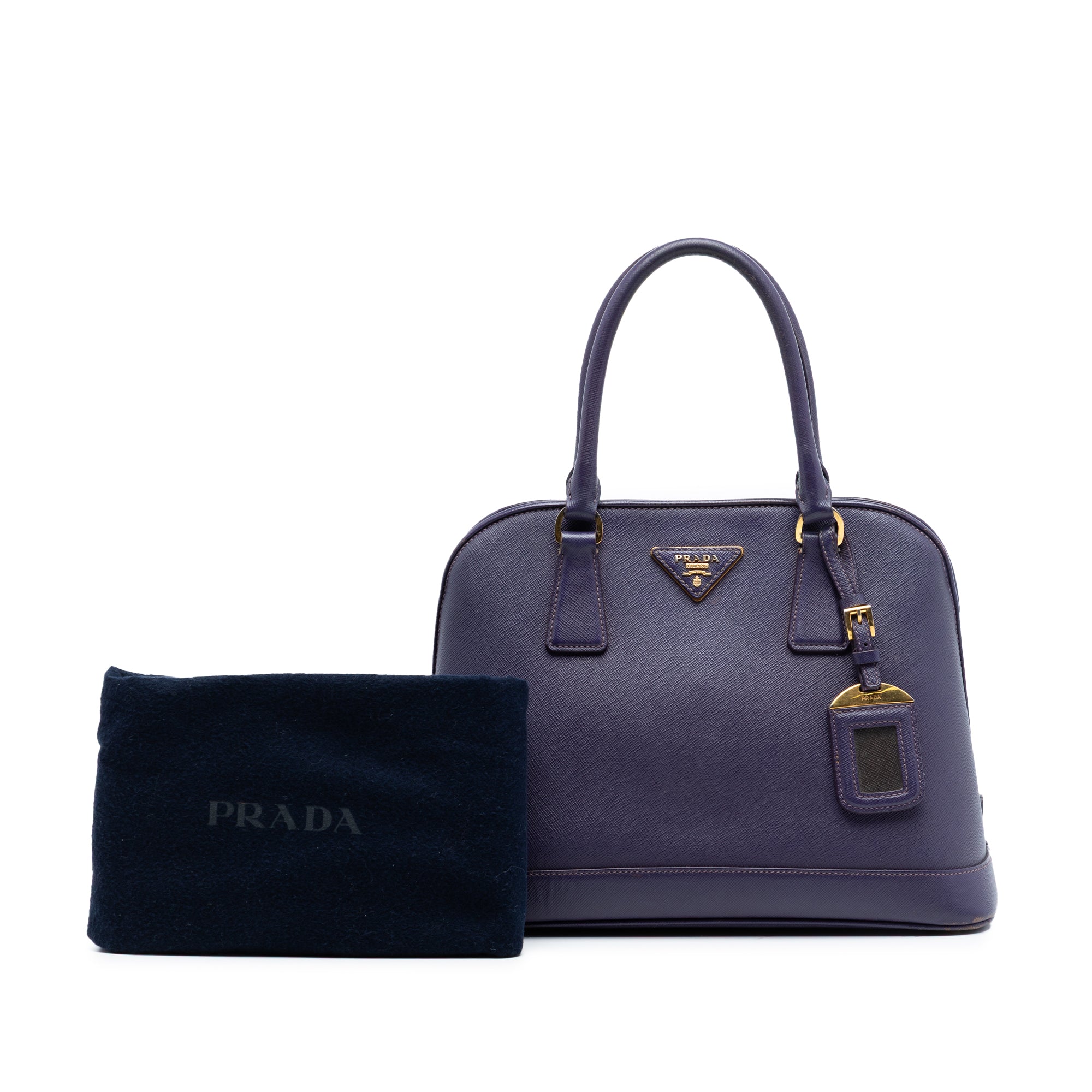 Medium Saffiano Lux Open Promenade Satchel - Image 7