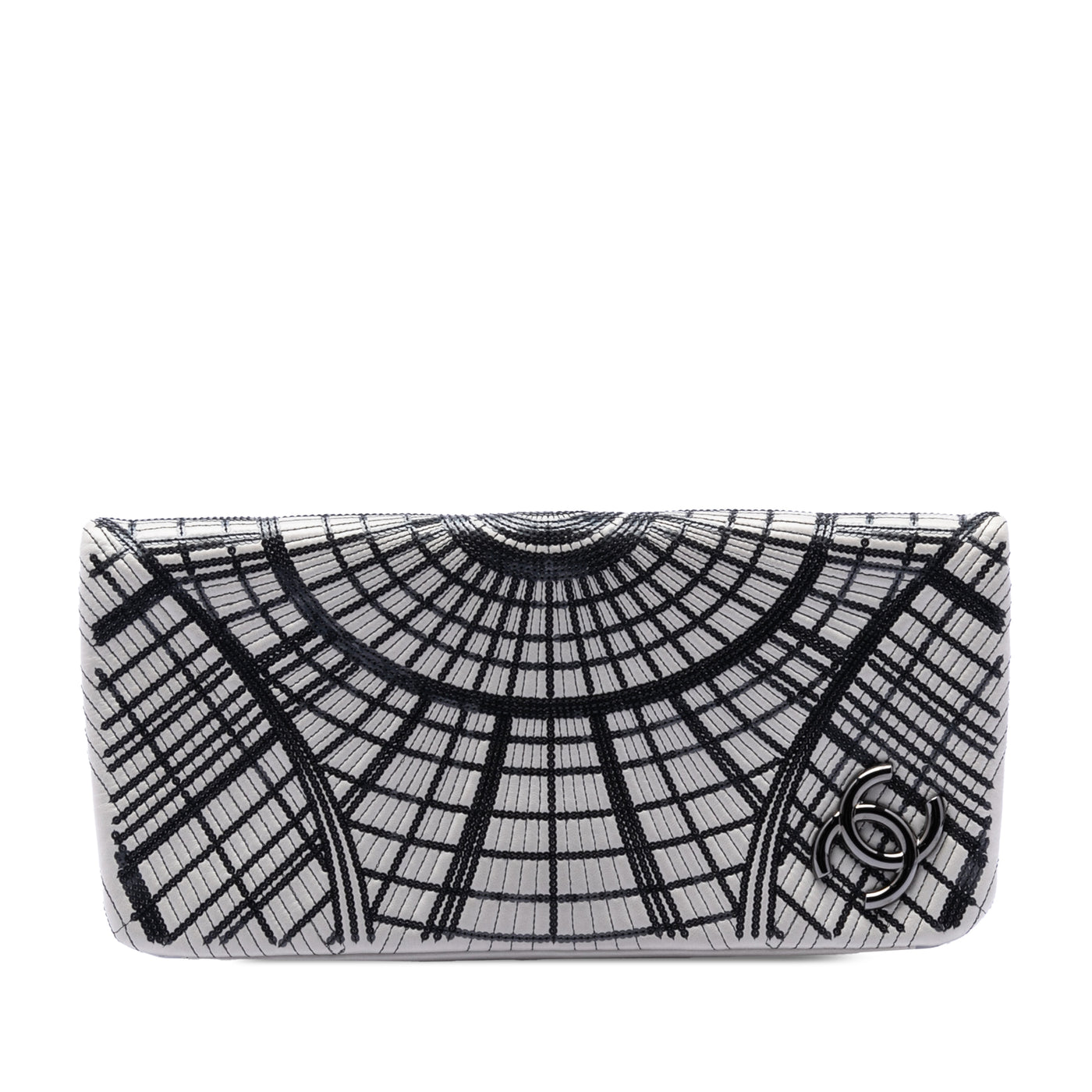 Sequin Embellished Lambskin Grand Palais Clutch - Image 1