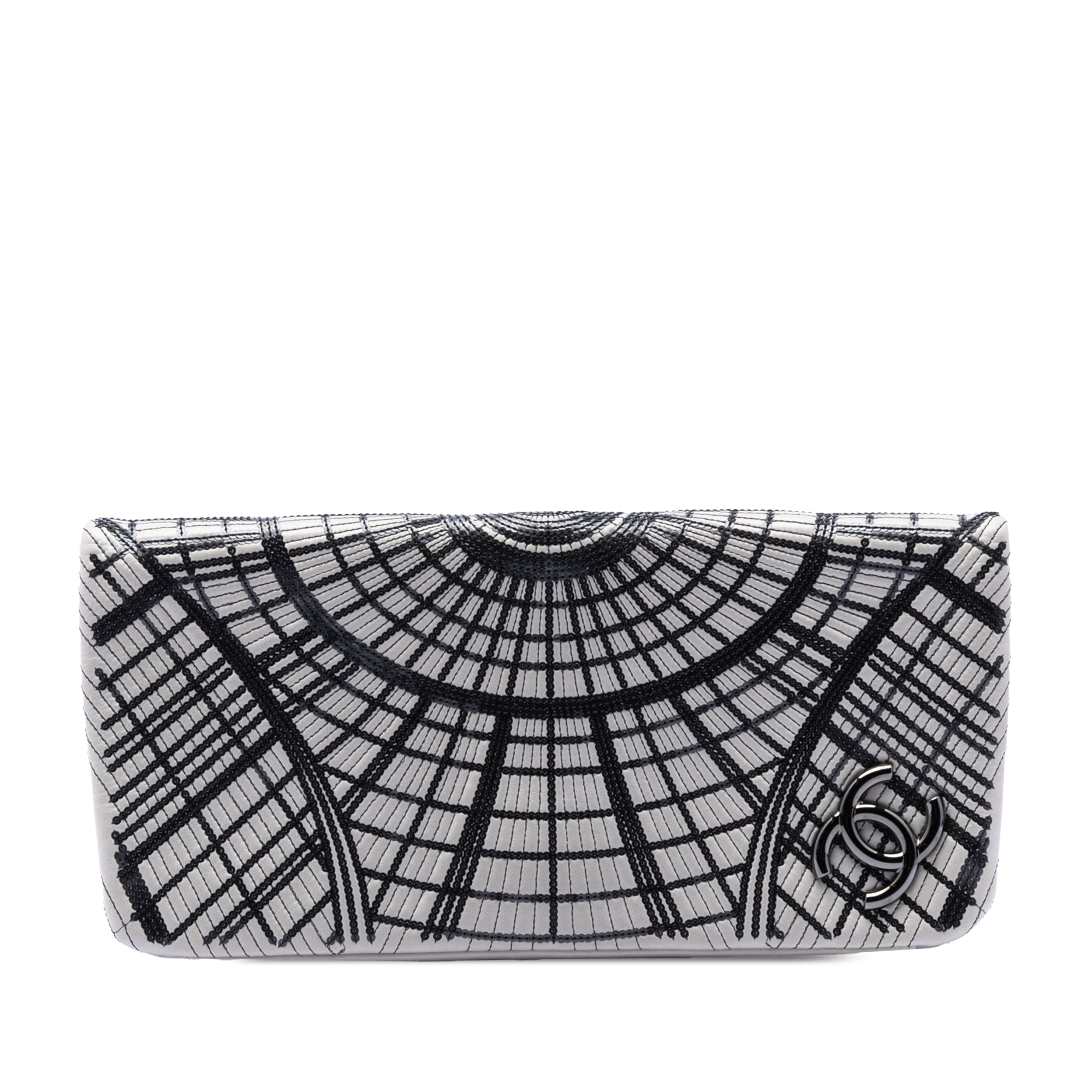 Sequin Embellished Lambskin Grand Palais Clutch - Image 1