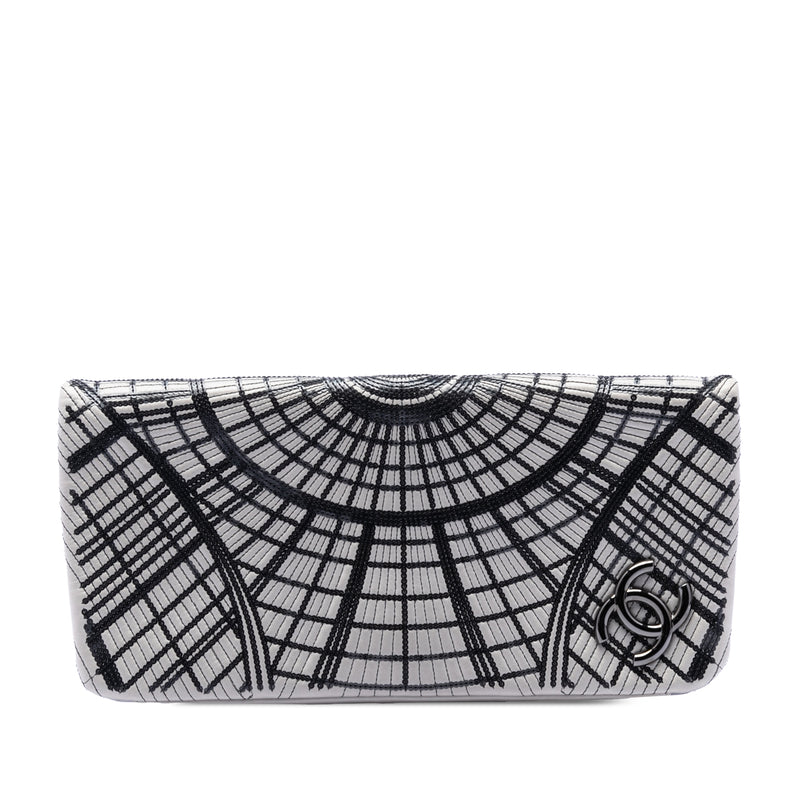 Sequin Embellished Lambskin Grand Palais Clutch