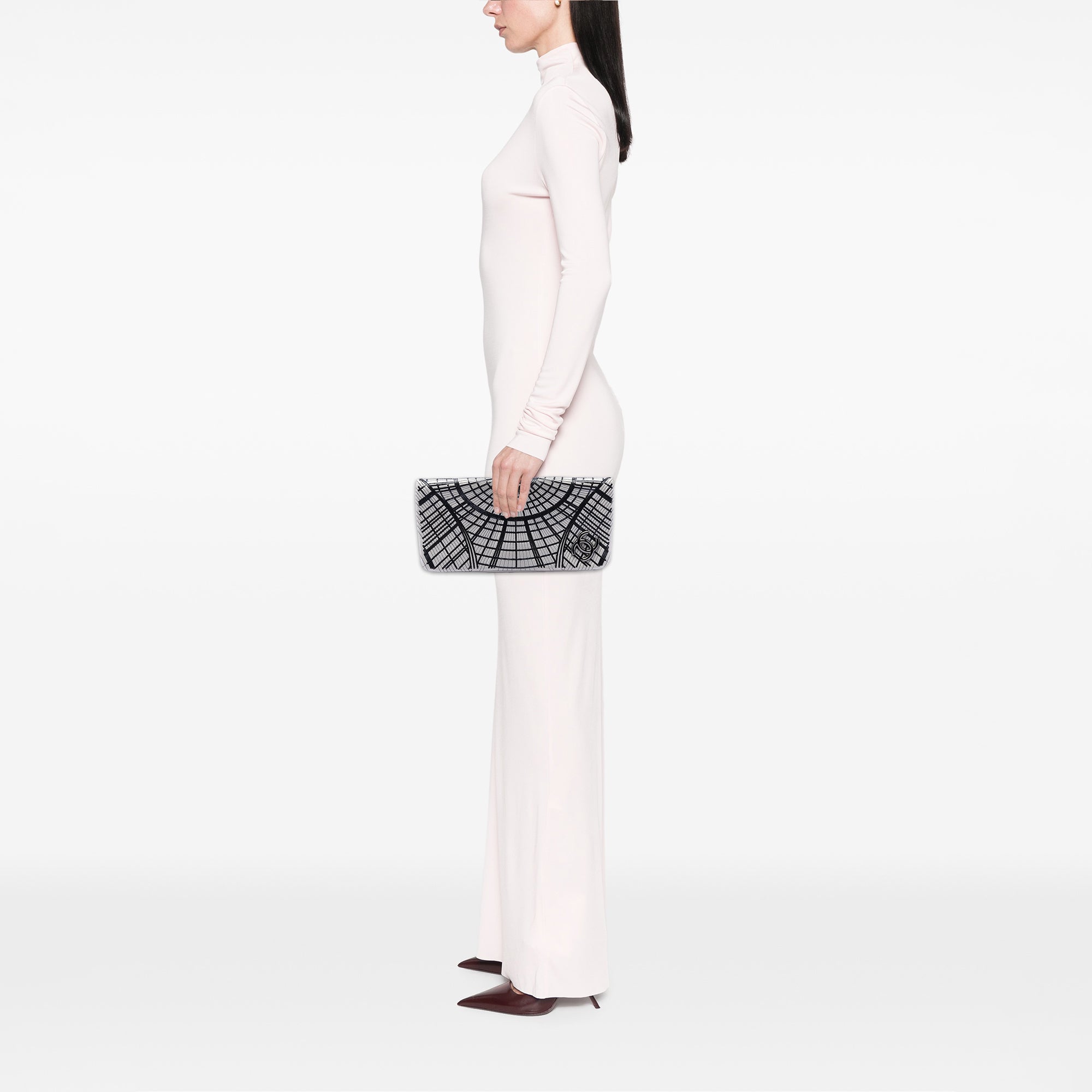 Sequin Embellished Lambskin Grand Palais Clutch - Image 7