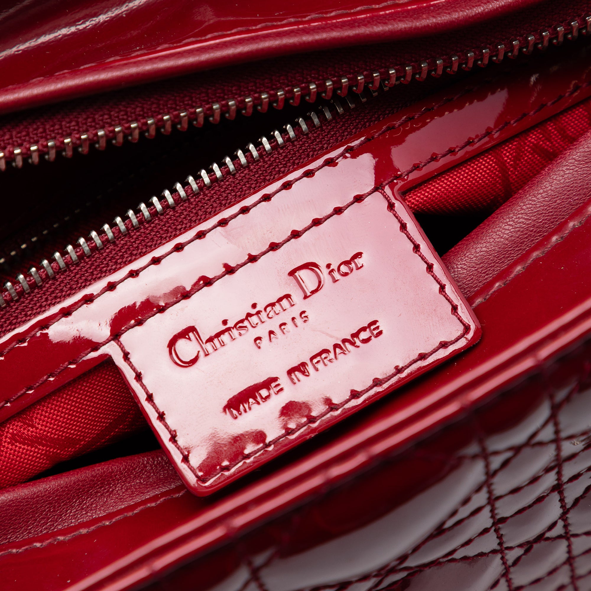 Medium Patent Cannage Lady Dior - Image 5