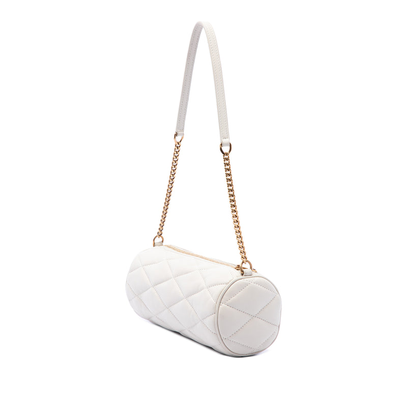 Mini Quilted Lambskin Sade Tube Bag - Image 2