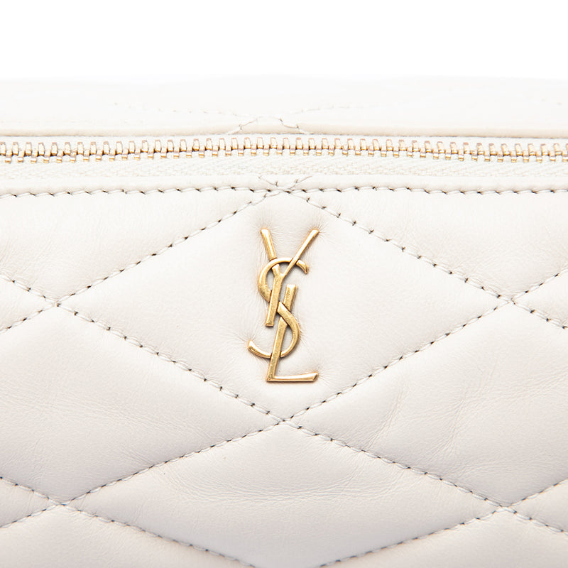 Mini Quilted Lambskin Sade Tube Bag - Image 5