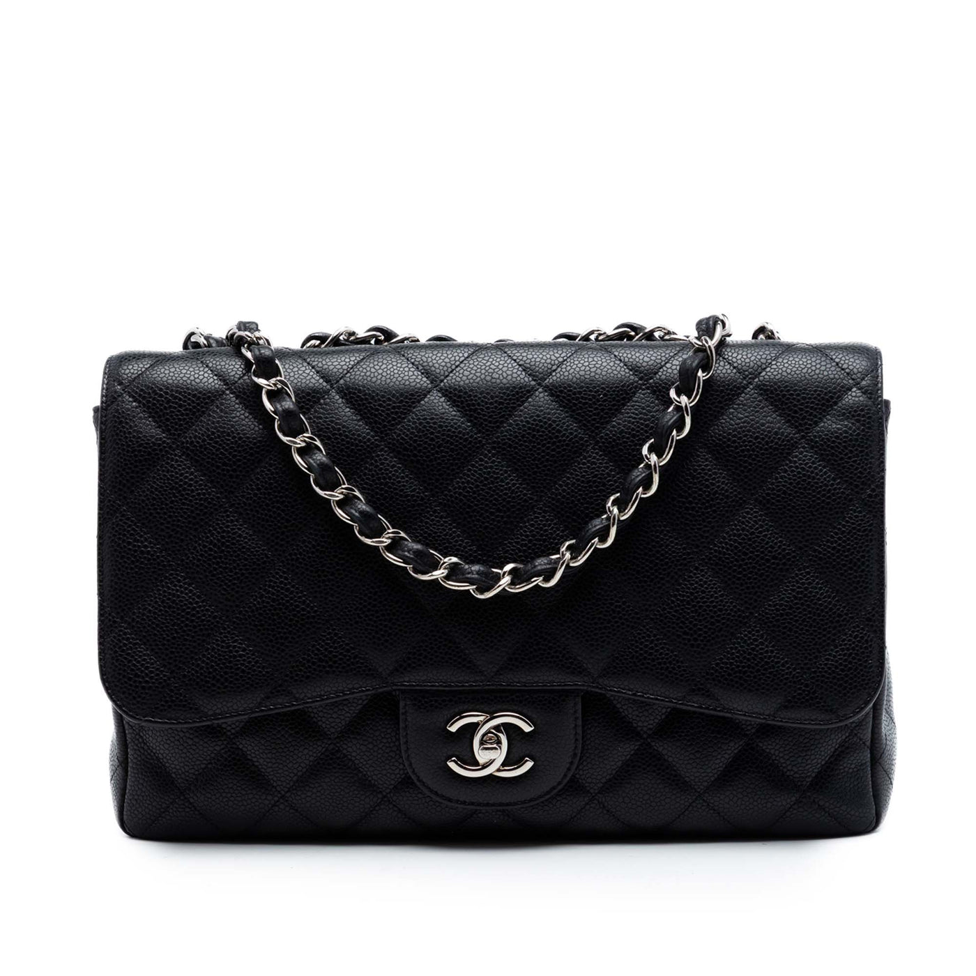 Jumbo Classic Caviar Single Flap - Image 1