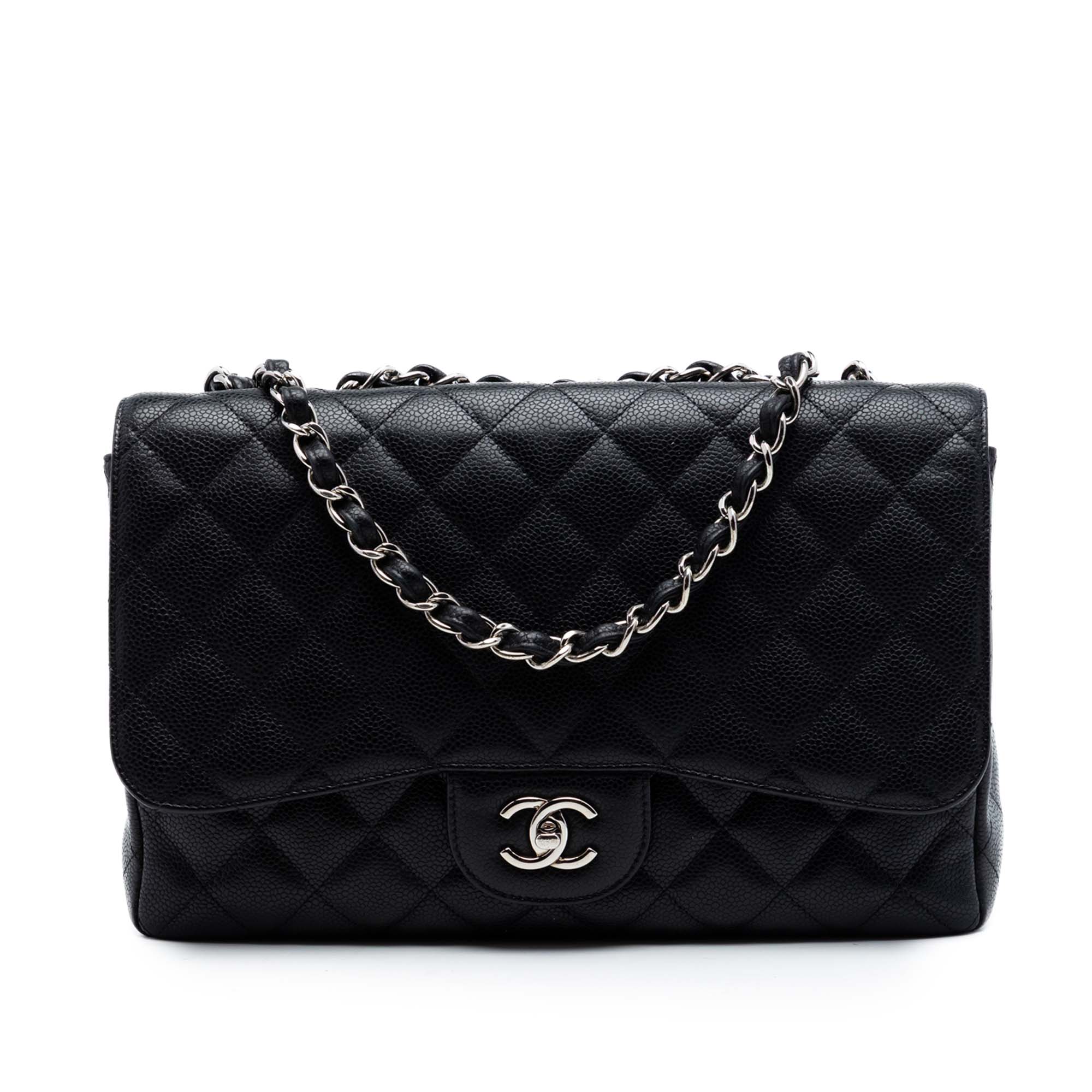 Jumbo Classic Caviar Single Flap - Image 1