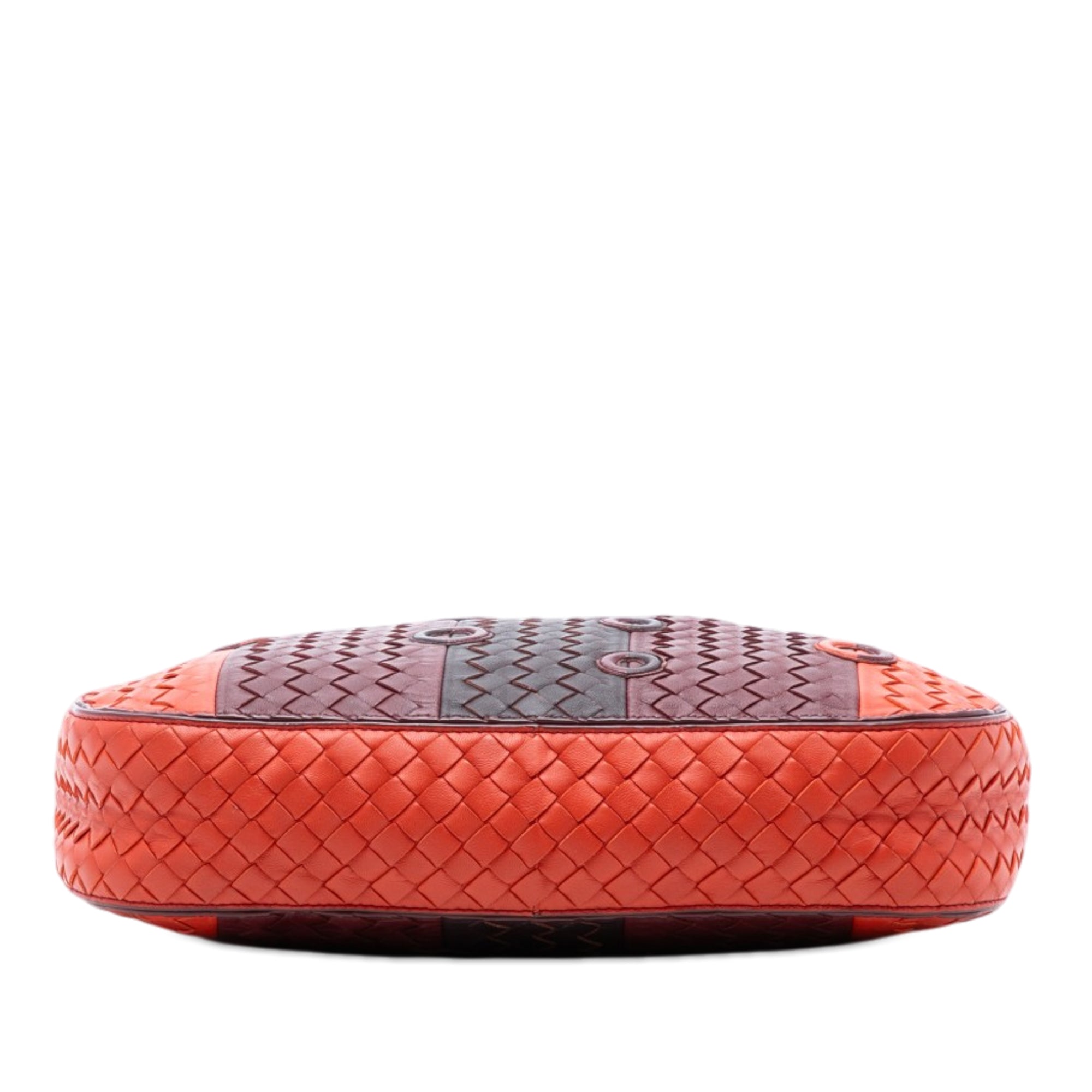 Multicolor Nappa Intrecciato Grommet Loop Hobo - Image 3