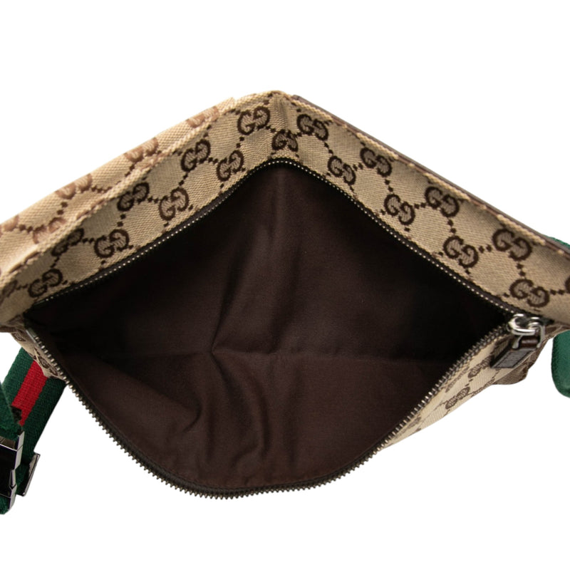 GG Canvas Web Double Pocket Belt Bag - Image 4