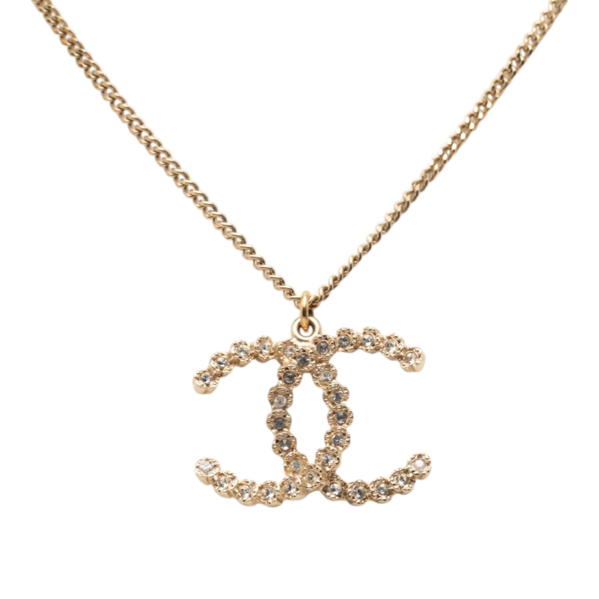 CC Brass and Strass Pendant Necklace - Image 2