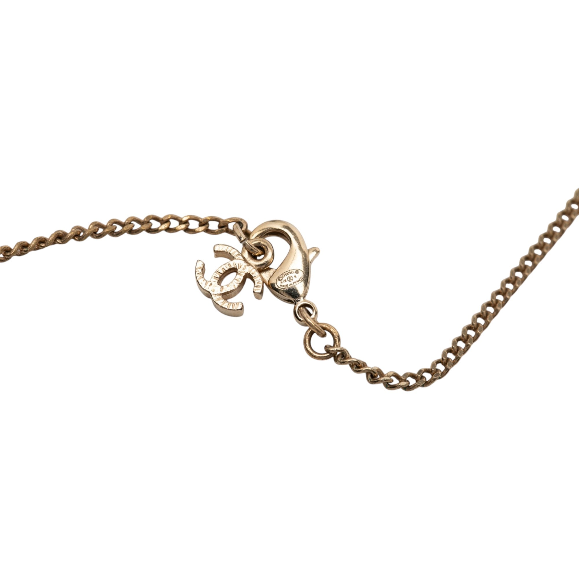 CC Brass and Strass Pendant Necklace - Image 4