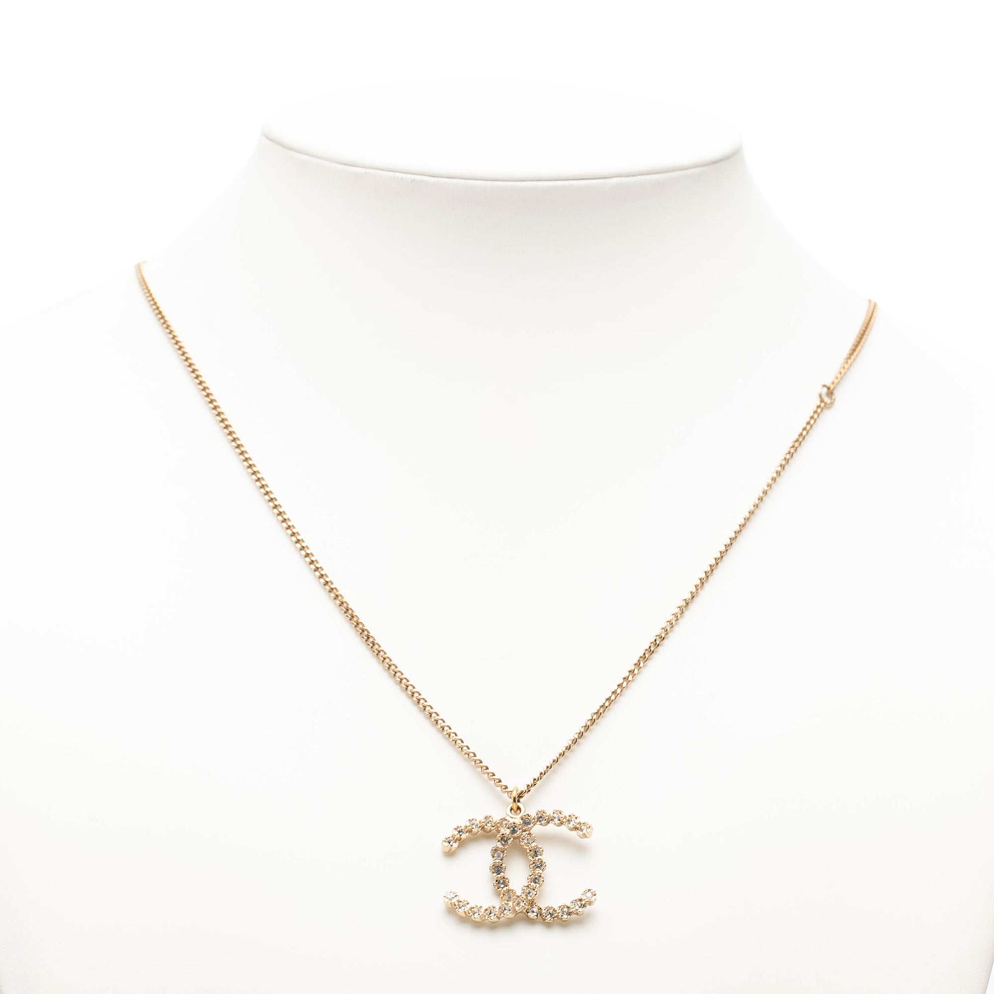 CC Brass and Strass Pendant Necklace - Image 6