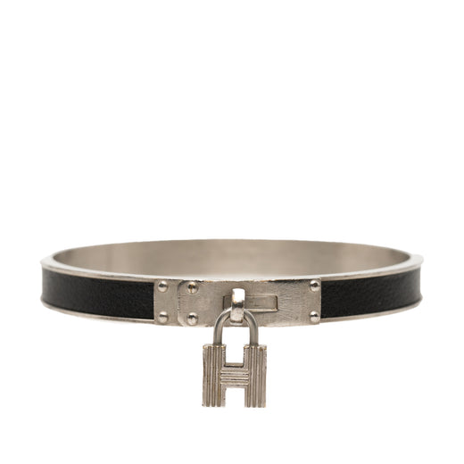 Leather Kelly Cadena Lock Bangle Bracelet - Image 1