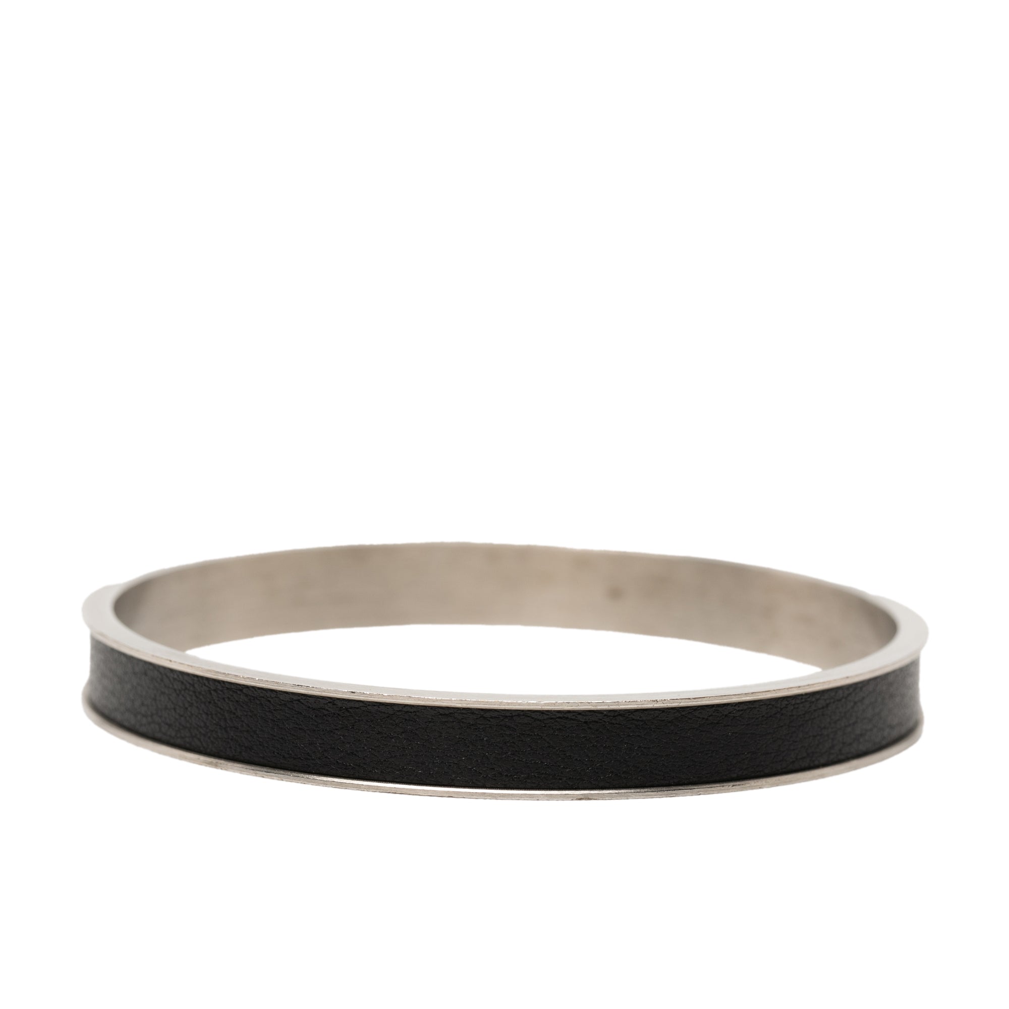 Leather Kelly Cadena Lock Bangle Bracelet - Image 3