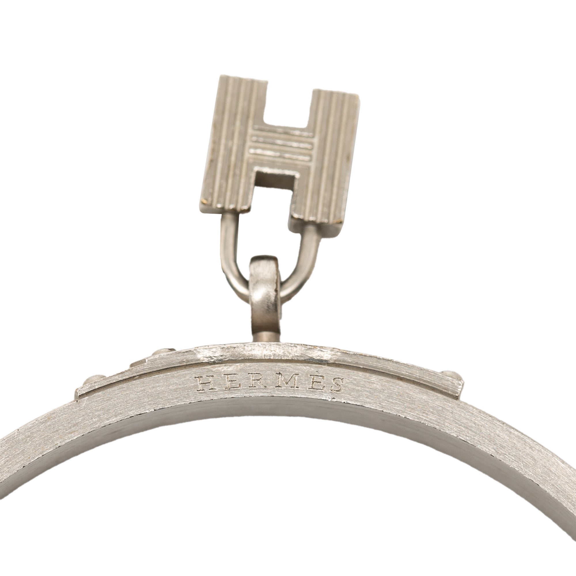 Leather Kelly Cadena Lock Bangle Bracelet - Image 4